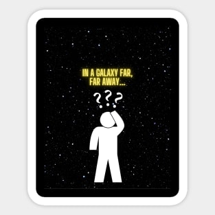 thinking far away Sticker